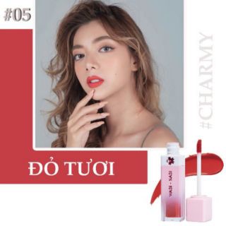 WABISABI 7 MÀU SON KEM KHÔNG CHÌ MÀU ĐỎ TƯƠI