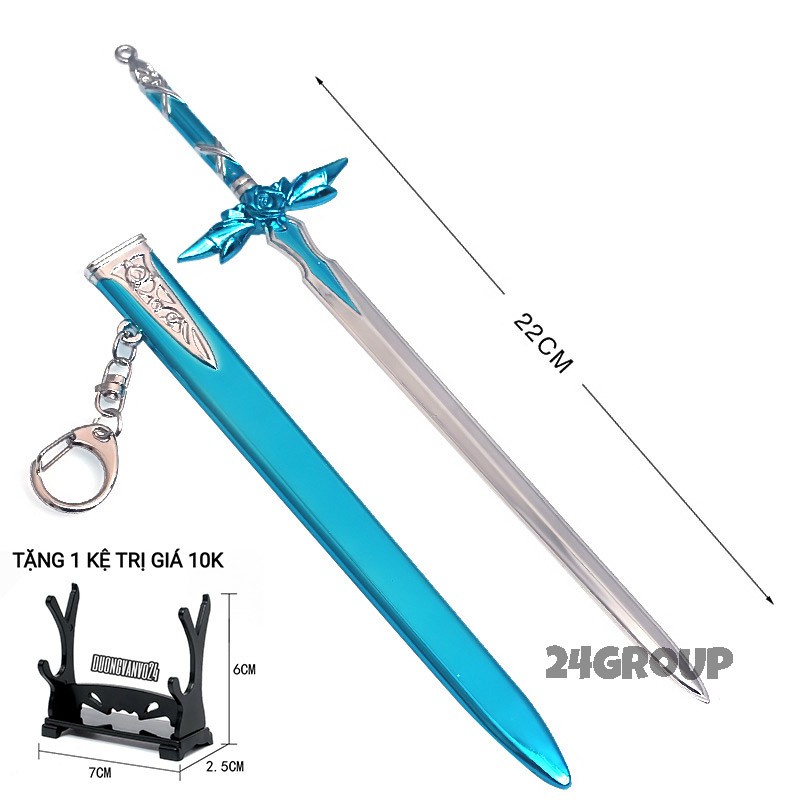 Mô hình Kirito HOA HỒNG XANH Dark Repulser trong Sword art Online anime SAO Kazuto Kirigaya