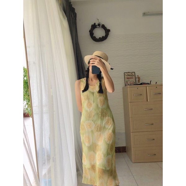 Đầm hoa dáng dài -DAM010