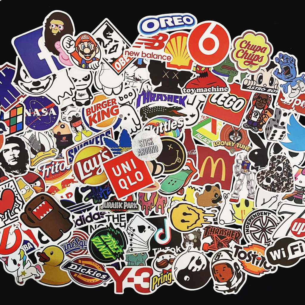 [LOGO02] 100 sticker logo các BRAND thương hiệu từ stickaroundvn (size medium)