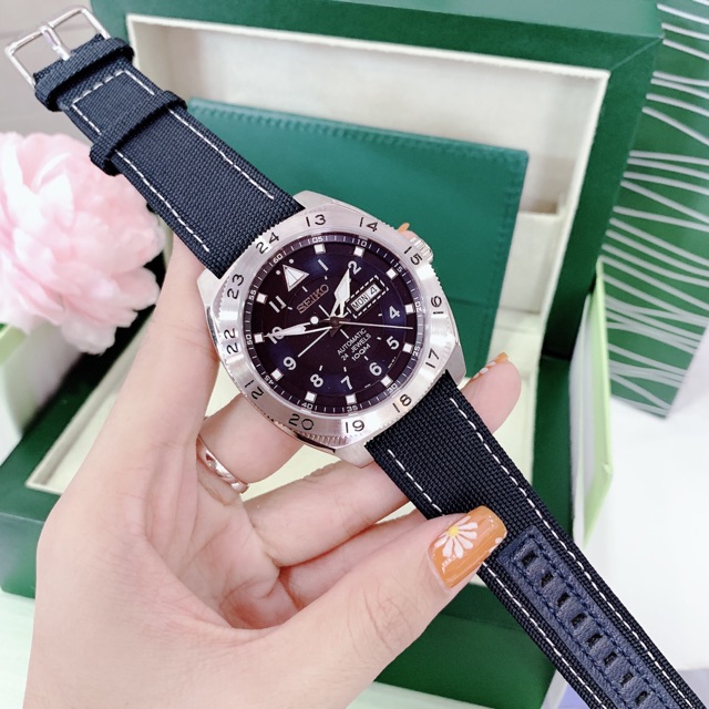 Đồng Hồ Seiko Quân Đội Automatic Cho Nam 44mm ( Xanh đậm )