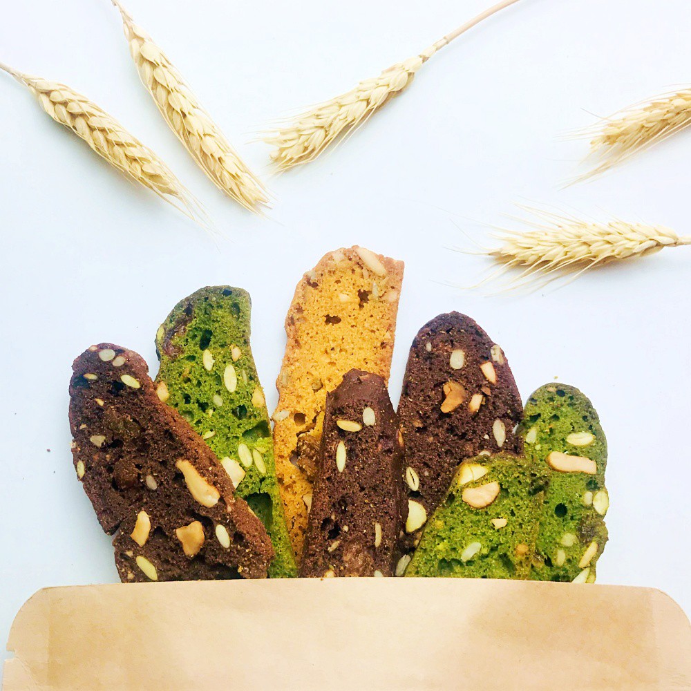 Biscotti nguyên cám mix 3 vị bánh ăn kiêng, giảm cân (loại mềm, cắt mỏng) by Tiệm nhà Mơ
