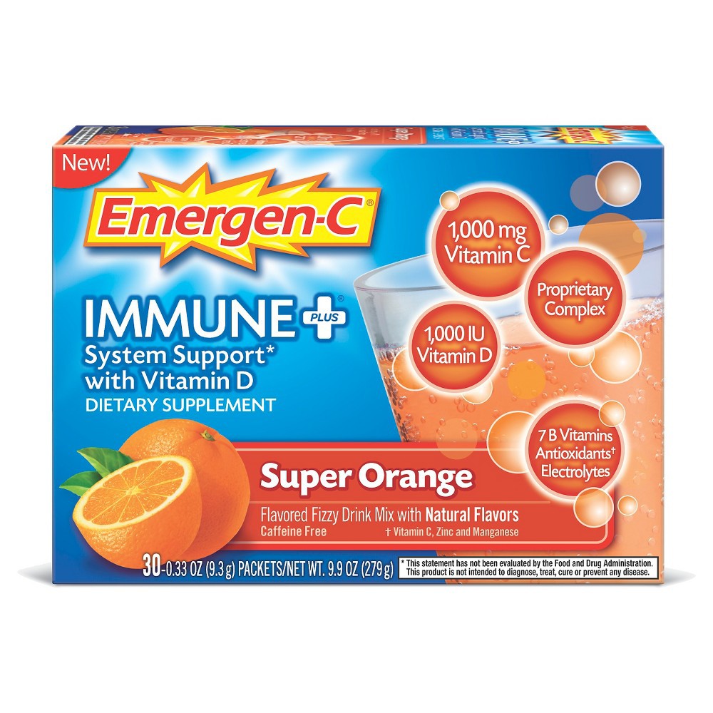 Hộp quà biếu BỘT HÒA TAN EMERGEN - C IMMUNE VỊ CAM 30 PACKET