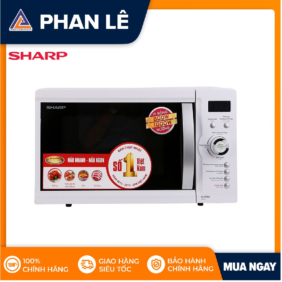 Lò vi sóng điện tử có nướng Sharp R-G371VN-W