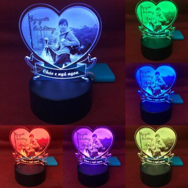 Đèn ngủ 3D, Đèn ngủ khắc theo yêu cầu, đèn ngủ trang trí,