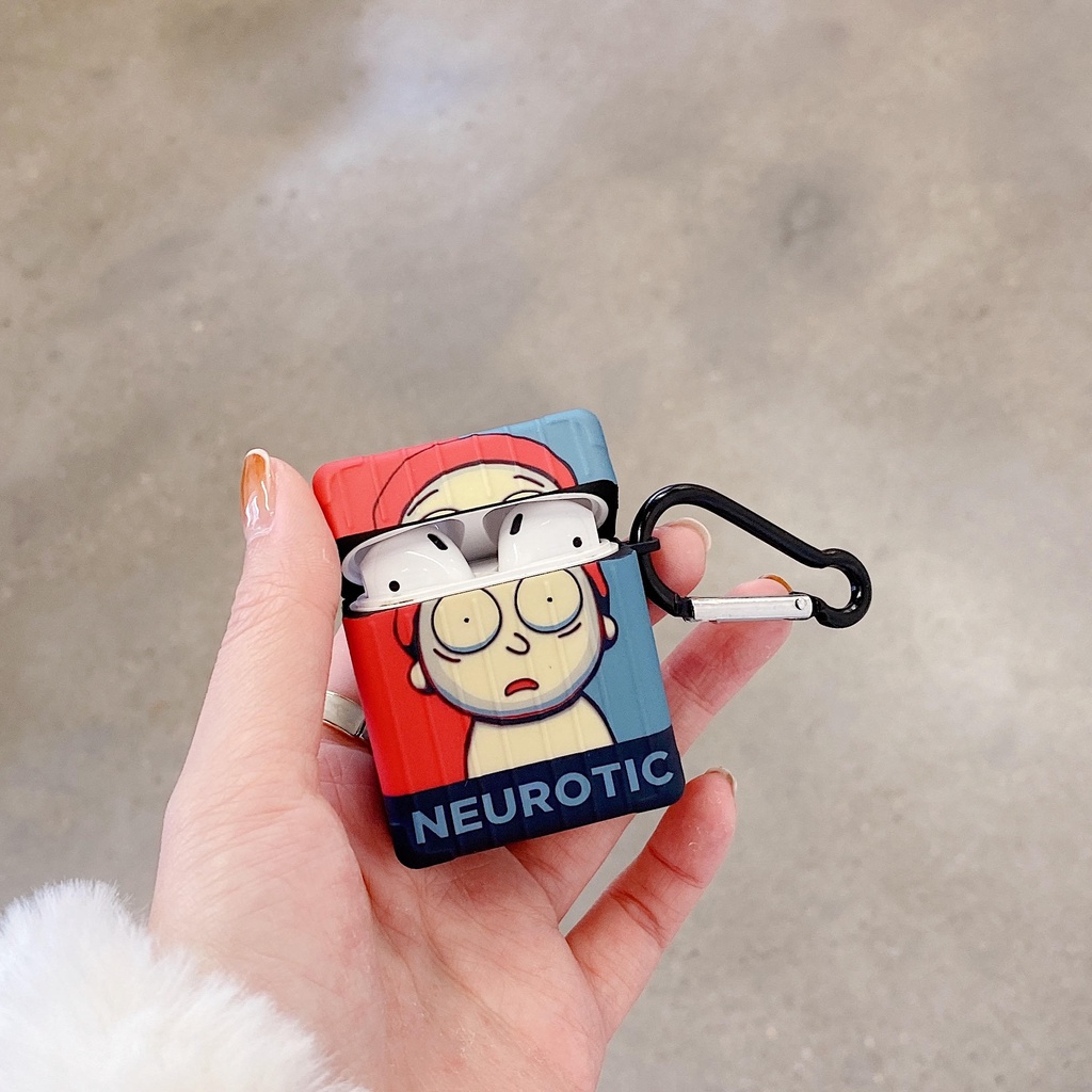 Vỏ Bảo Vệ Hộp Sạc Tai Nghe AirPods3 AirPods3 Pro 2Gen Họa Tiết Hoạt Hình Rick Morty Dễ Thương Ốp