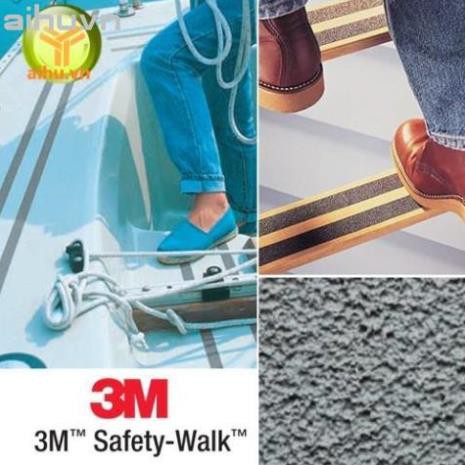 Băng Keo Chống Trơn Trượt Dành Cho Phòng Tập Gym, Cầu Thang Trong Nhà 3M™ Safety Walk™ 370, Màu Xám, 50,8mm x 18,2m