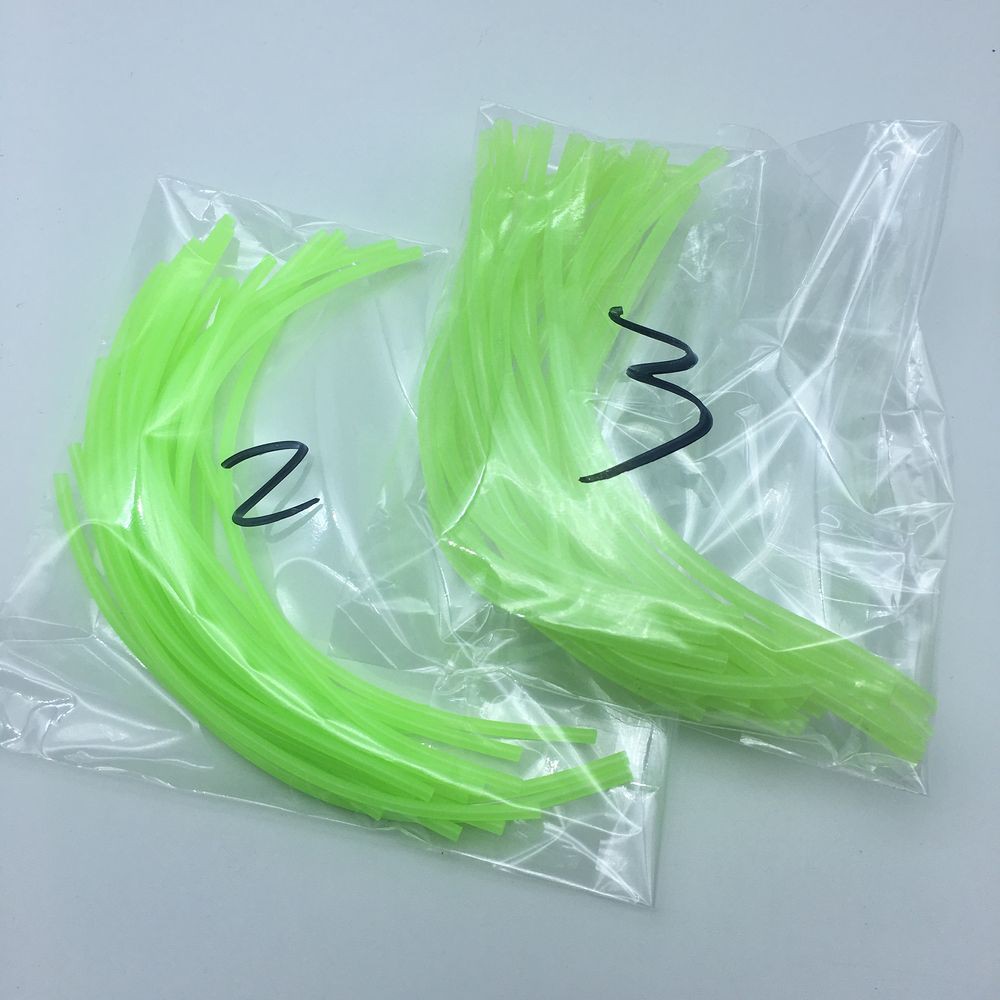Bộ 20 ống nhựa PVC dạ quang kích thước 2mm/3mm*12cm dùng để tự làm mồi câu cá