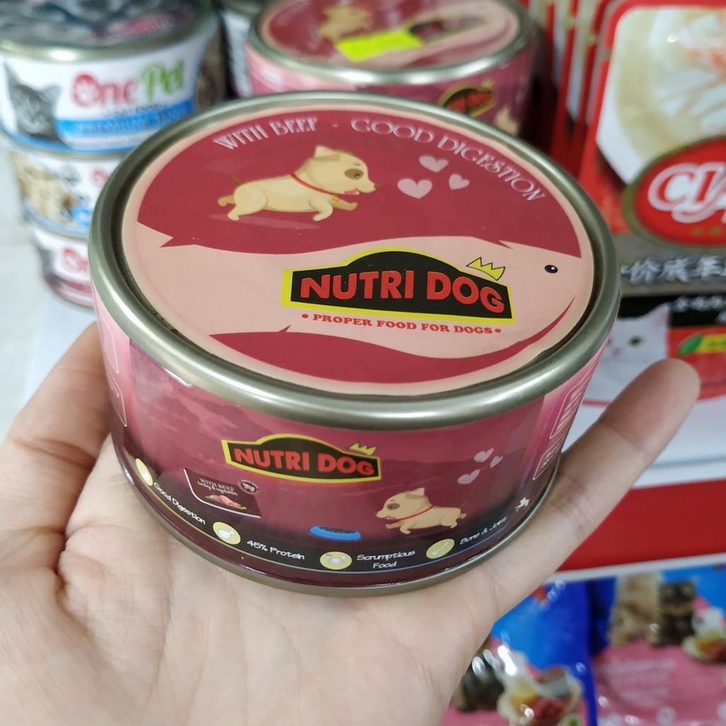 Pate lon cho chó nutri dog, nutri poodle hộp 160g