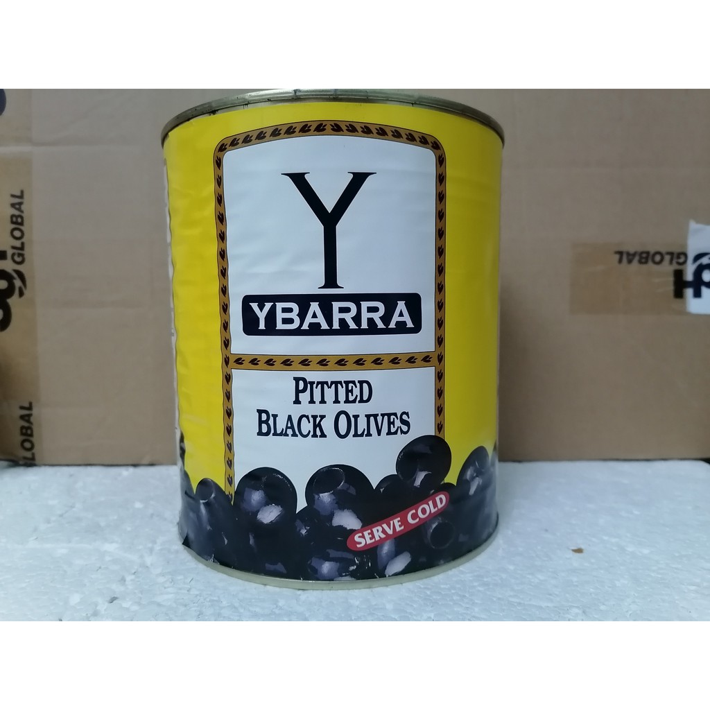 [Hộp lớn 3Kg – NGUYÊN TRÁI TÁCH HẠT] QUẢ Ô LIU ĐEN [Spain] YBARRA Pitted Black Olives (atu-hk5)
