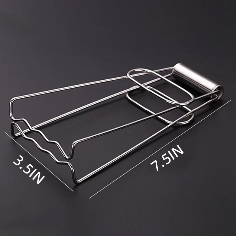 Kẹp Nồi Bát Đĩa Nóng Gấp Được Bằng Thép Không Gỉ Kẹp Khay Kẹp Chống Bỏng, Tiện Ích Nhà Bếp Công Cụ