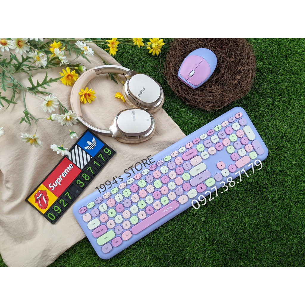 Combo bàn phím giả cơ và chuột không dây MOFii Ferris Hand 666 siêu CUTE cho máy tính bàn Laptop, Tivi, điện thoại, iPad