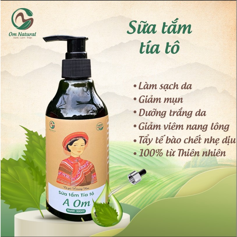 Set Quà Sữa Rửa Mặt, Sữa Tắm Tía tô A Om - Gửi Tặng Thiên Nhiên