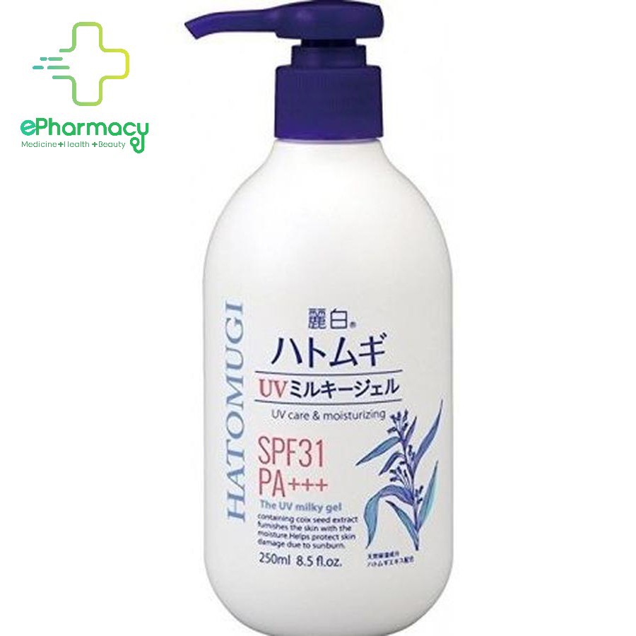 Lotion HATOMUGI chống nắng, dưỡng da body mềm mịn - Hatomugi Lotion SPF31 PA+++ [Nội Địa Nhật]