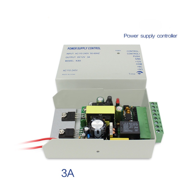 Bộ Điều Khiển Nguồn K80 Cho Hệ Thống Truy Cập Cửa DC 12V 3A Sang AC 110-240V 36W