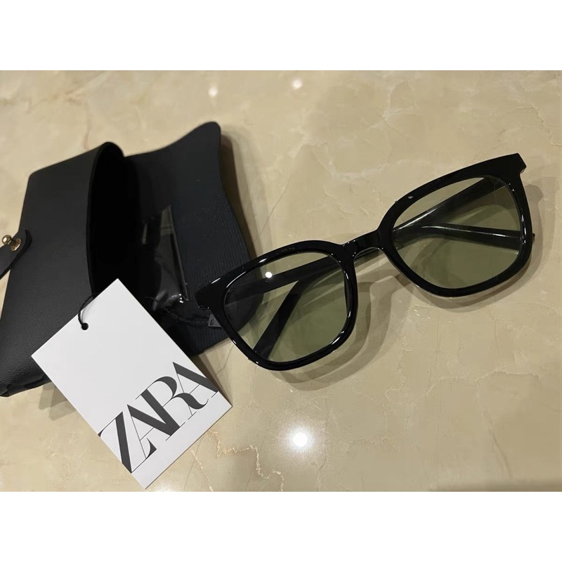 Zara nam và nữ mới kính râm chống nắng kính râm bảo vệ tia UV đầy đủ bao da auth
