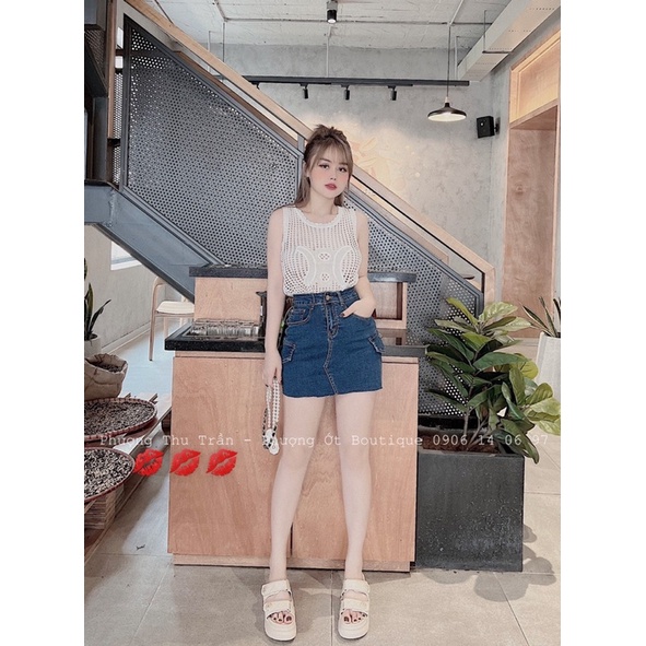 Xả hàng - Áo ba lỗ len lưới mỏng chữ X, Áo len lưới sexxy AL6701 - NhiNhi Shop