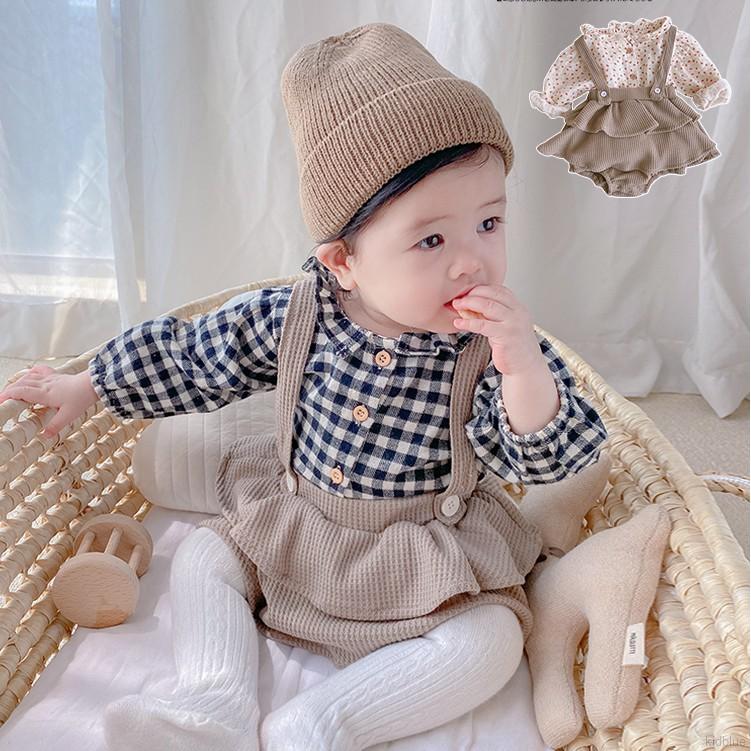 Bộ quần ngắn kèm dây đeo phong cách hàn quốc thời trang dễ thương cho bé gái