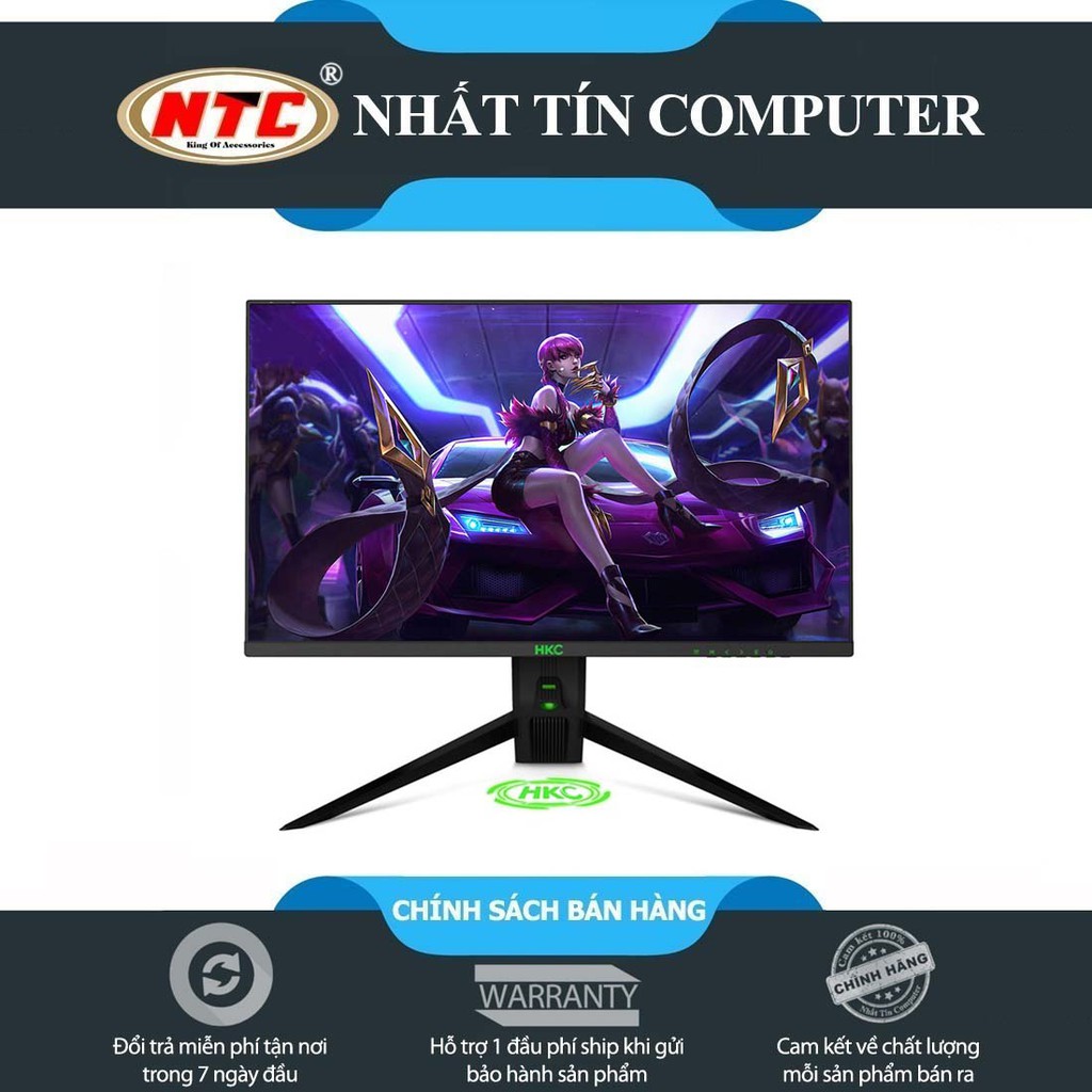 Màn hình máy tính HKC M25G6F 24.5'' FHD 144Hz Wide LED viền siêu mỏng chuẩn gaming - kết nối HDMI/DP (Đen)