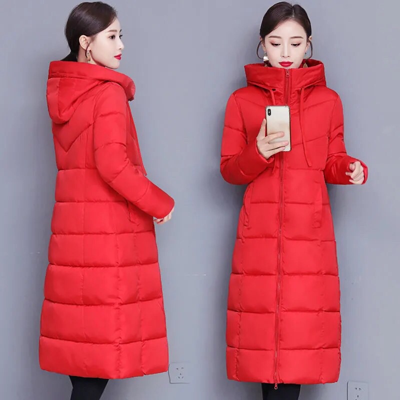 Áo phao nữ dáng dài xuất Hàn
