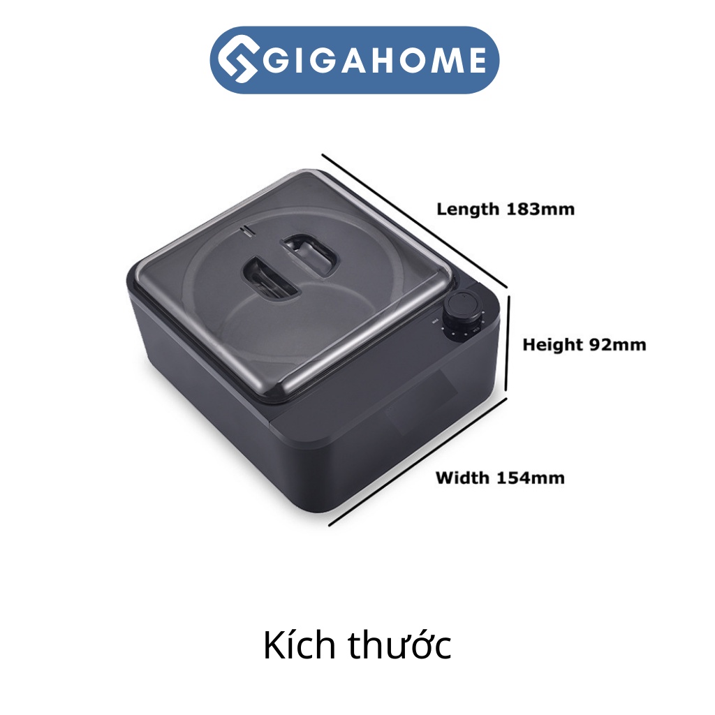 Nồi Nấu Sáp Wax Lông Chống Dính GIGAHOME Cao Cấp, Làm Nóng Nhanh Tặng Kèm Que Gỗ 1001