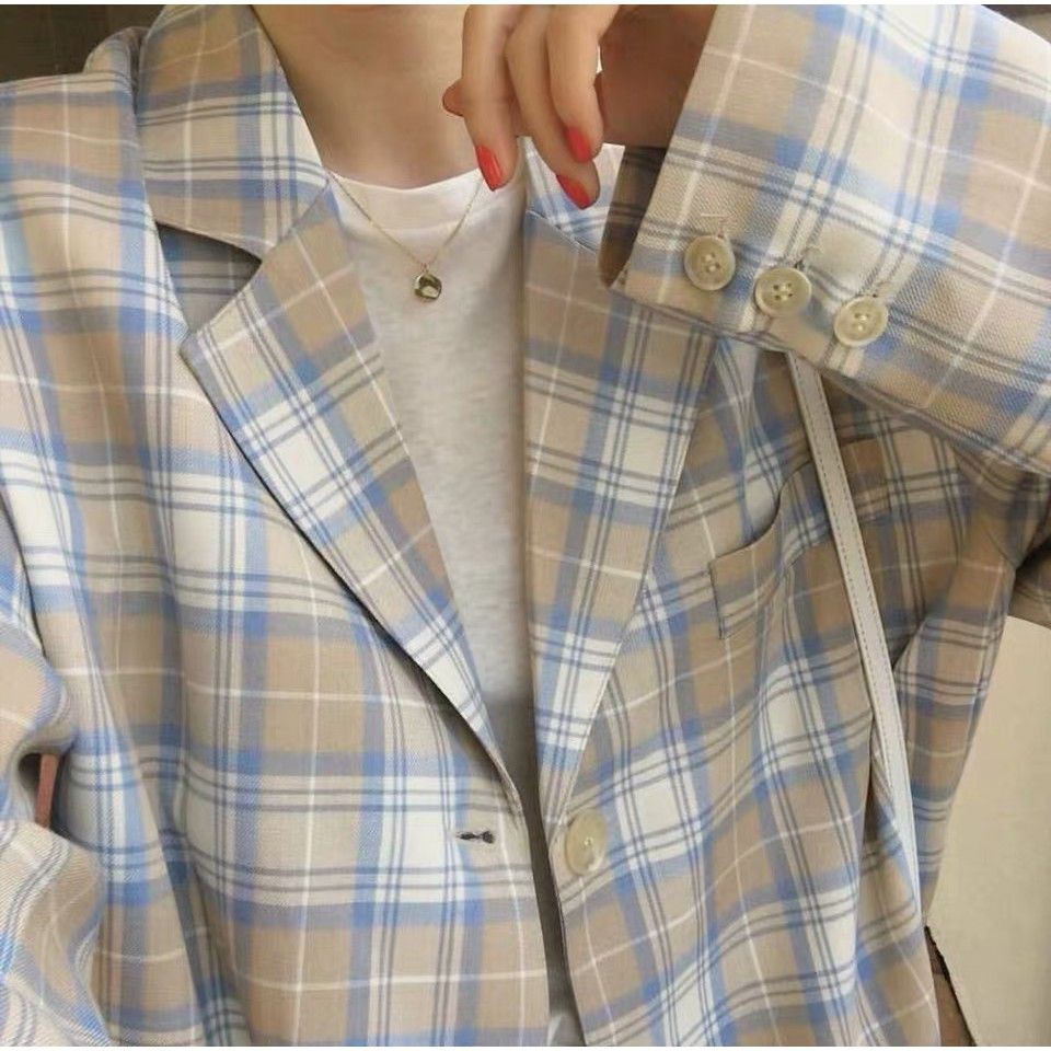 [ORDER] ÁO BLAZER CARO XANH PASTEL SIÊU XINH 🍊🍏