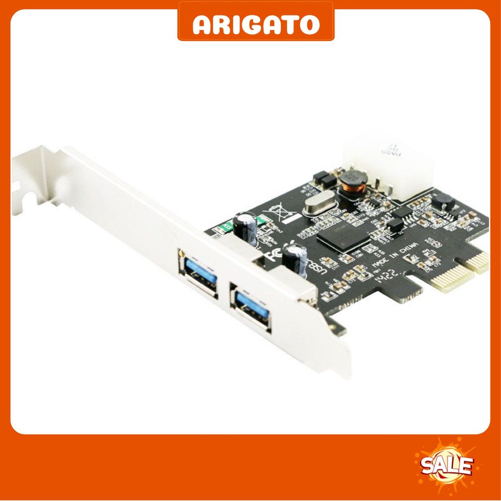Card mạng PCI to Lan Express H61 - Card Mở Rộng PCI Express 2 Cổng USB 3.0 hàng chất lượng cao ARIGATO