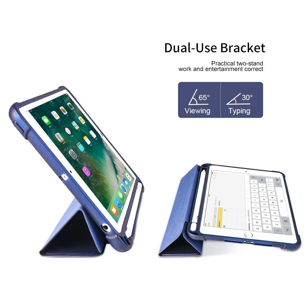 iPad Pro 11 2021 2020 iPad 10.2 7th 2018 2017 9.7 Mini 4 5 2020 10.5 Air 3 5th 6th 9.7 Smart Cover with Pencil Holder Case