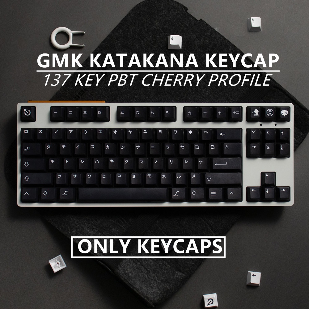 Bộ 130 Nút Bàn Phím GMK WOB KATAKANA PBT Cho GK64 84 87 104
