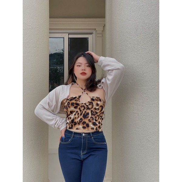 Áo dây croptop áo ống áo yếm kiểu chéo cổ bigsize có mút ngực MUP Bigsize AD01