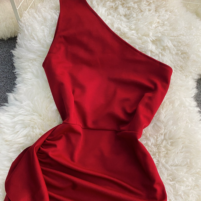 🌸Hàng Order🌸 Váy Đầm Body Lệch Vai Bèo Ngún Hông Tiệc Cưới Thanh Lịch Nữ Tính 🌸Hàng Quảng Châu