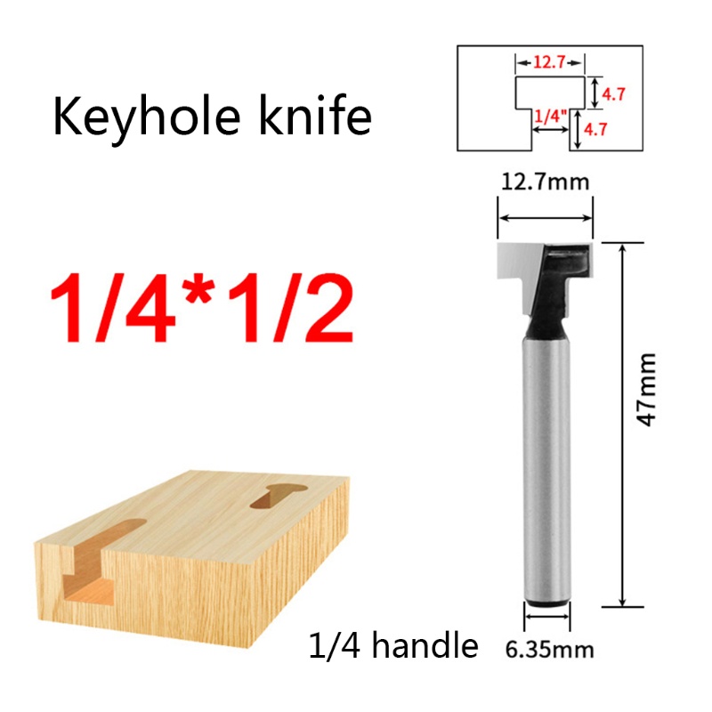 Bộ 3 Đầu Vít Định Tuyến Trục T 1 / 4 Inch 6mm Hình Lục Giác Cho Máy Khoan Lỗ Chìa Khóa