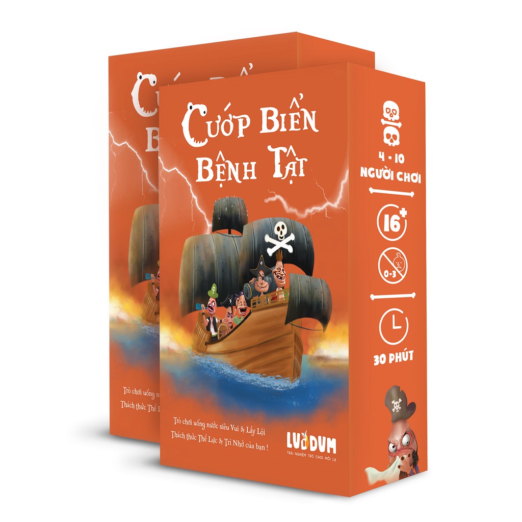 Bộ Bài "Cướp Biển Bệnh Tật" LUDDUM - Board Game Thẻ Bài siêu vui kết hợp Vận Động, Ghi Nhớ và Suy Đoán