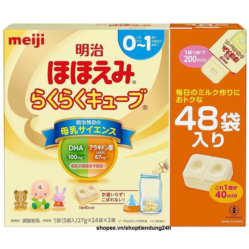 [Hcm] Sữa MEIJI (dạng Thanh)27gx 24 Hàng NỘI ĐỊA NHẬT số 0-1 648g( Date 11/2021)