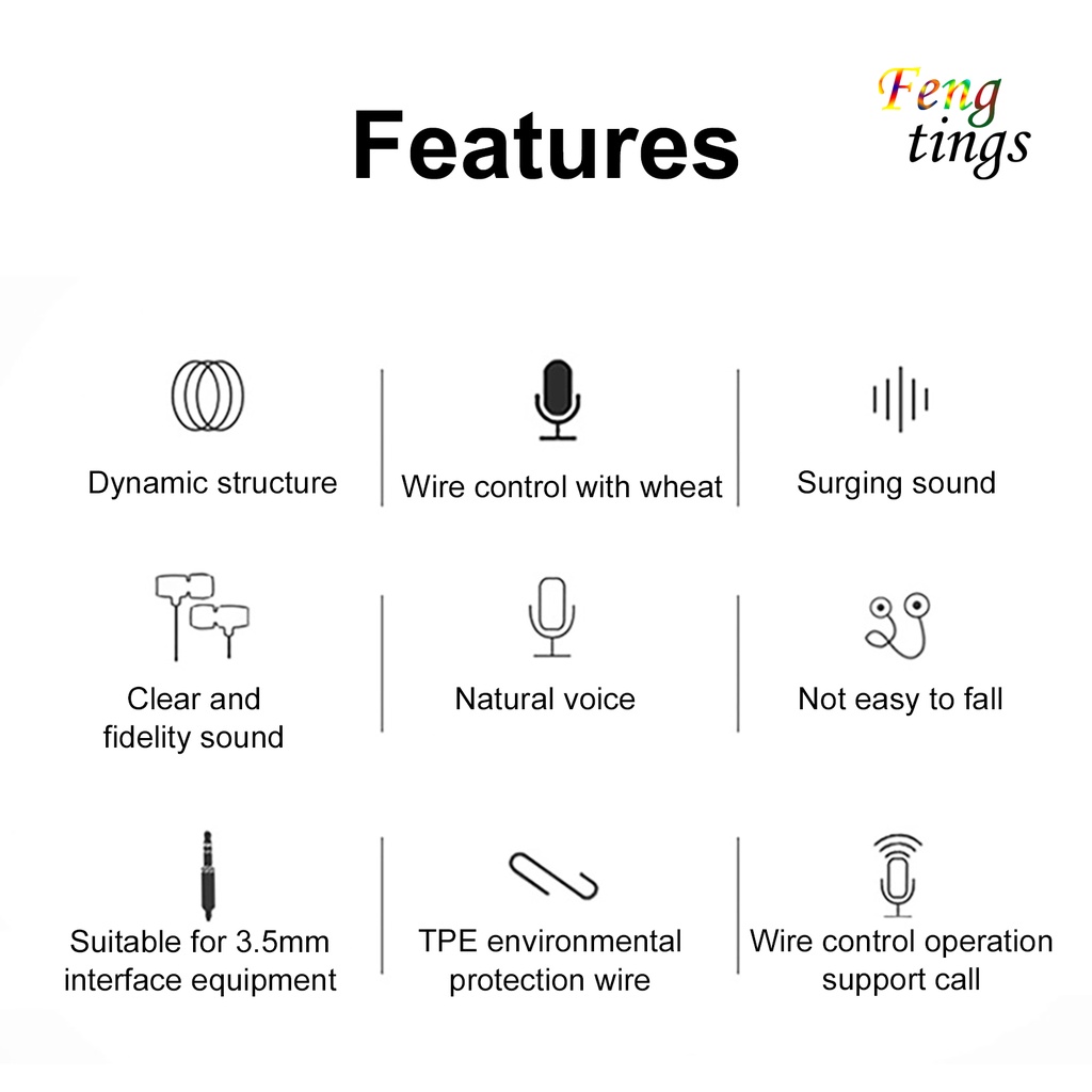 Tai Nghe Nhét Tai Siêu Trầm Đầu Cắm 3.5mm Có Micro Tiện Dụng