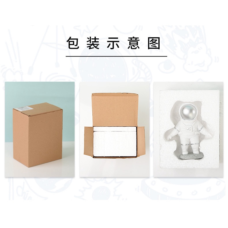 Phụ Kiện Trang Trí Nhà Cửa Hình Phi Hành Gia Bằng Nhựa Phong Cách Hiện Đại Đơn Giản