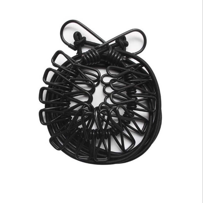 Dây phơi quần áo thông minh có 12 móc kẹp-Màu ngẫu nhiên