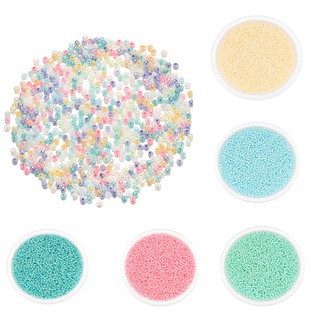 Gói 1800 hạt cườm thủy tinh 2mm màu sắc ngọt ngào làm đồ trang sức/vòng tay thủ công DIY