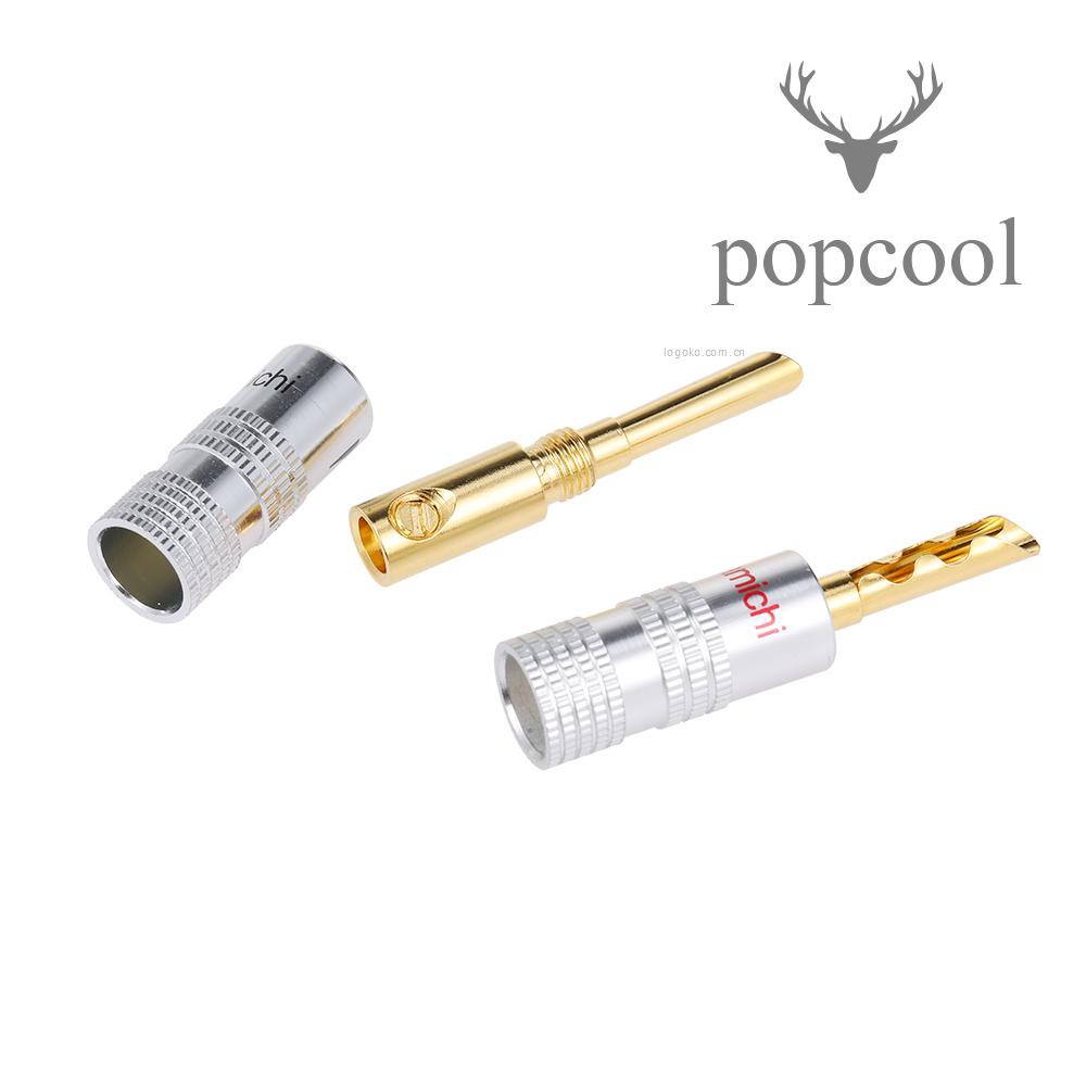 Đầu Cắm Bắp Chuối 4mm Mạ Vàng 24k Cho Loa