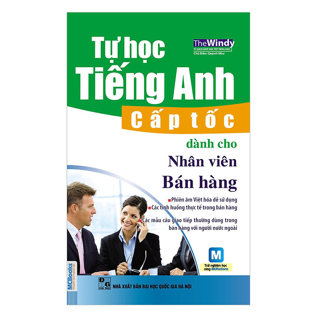 Sách - Tự Học Tiếng Anh Cấp Tốc Dành Cho Nhân Viên Bán Hàng ( 2 màu)