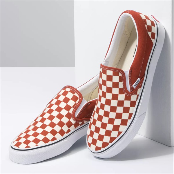 (Giày Chính Hãng) Vans Slip On Checkerboard Picante / True White | BigBuy360 - bigbuy360.vn