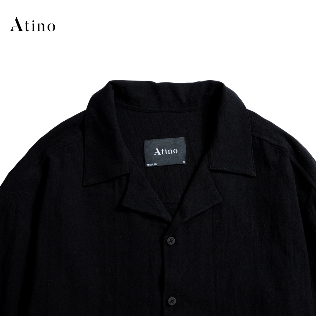 Áo sơ mi dài tay nam trơn ATINO vải đũi form regular SM0401 | BigBuy360 - bigbuy360.vn