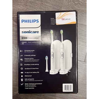  Set 2 cây bàn chải điện Philips Sonicare ProtectiveClean 6100 