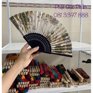 Quạt Tay Cổ Trang - Vải Lụa cao cấp