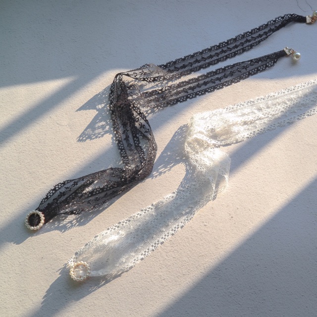 Vòng cổ ren đính hạt xinh - choker ren phong cách hàn