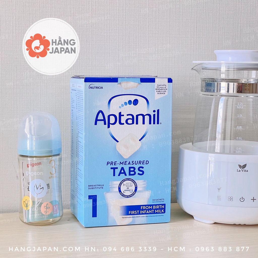 Sữa Aptamil thanh lẻ 25G UK số 1, sữa cô đặc hút chân không cho bé 0M+