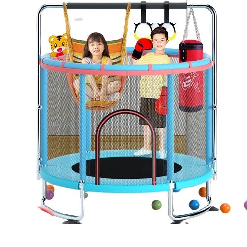 Nhà nhún nhảy, nhà bóng cho bé MOMMYKIDS MINH CHÂU Trampoline, bạt nhún quây bóng có xà đơn vận động