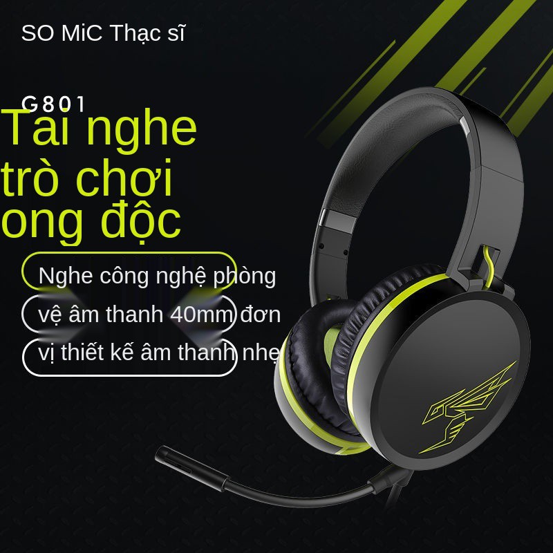 ◘❆﹍Tai nghe Somic G801 Ăn gà Trò chơi tranh luận bằng giọng nói Tai nghe thể thao điện tử Tai nghe chạy thể thao chất lư