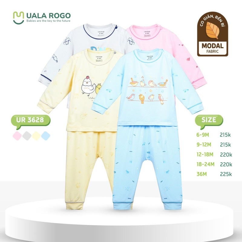 Bộ Dài Tay Sợi Tre Uala Rogo UR 3628