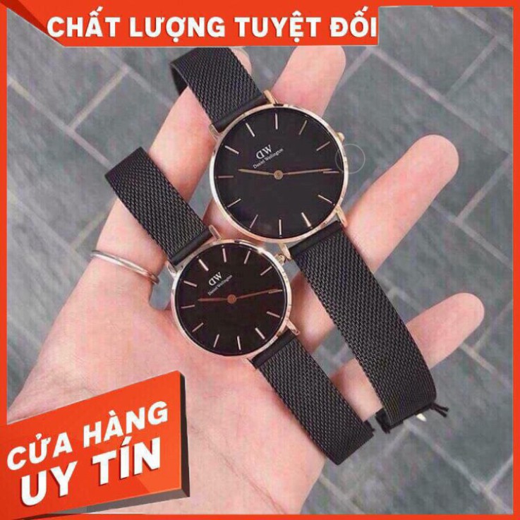 Đồng hồ cặp đôi Halei dây lưới thép DW trẻ trung sang trọng thiết kế nhỏ gọn đường nết tinh sảo thương hiệu đẳng cấp